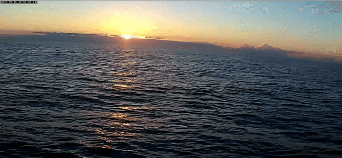 Sunrise this morning seen by “Bob” the USV taken 10nm east of Brush Island 17May 2019